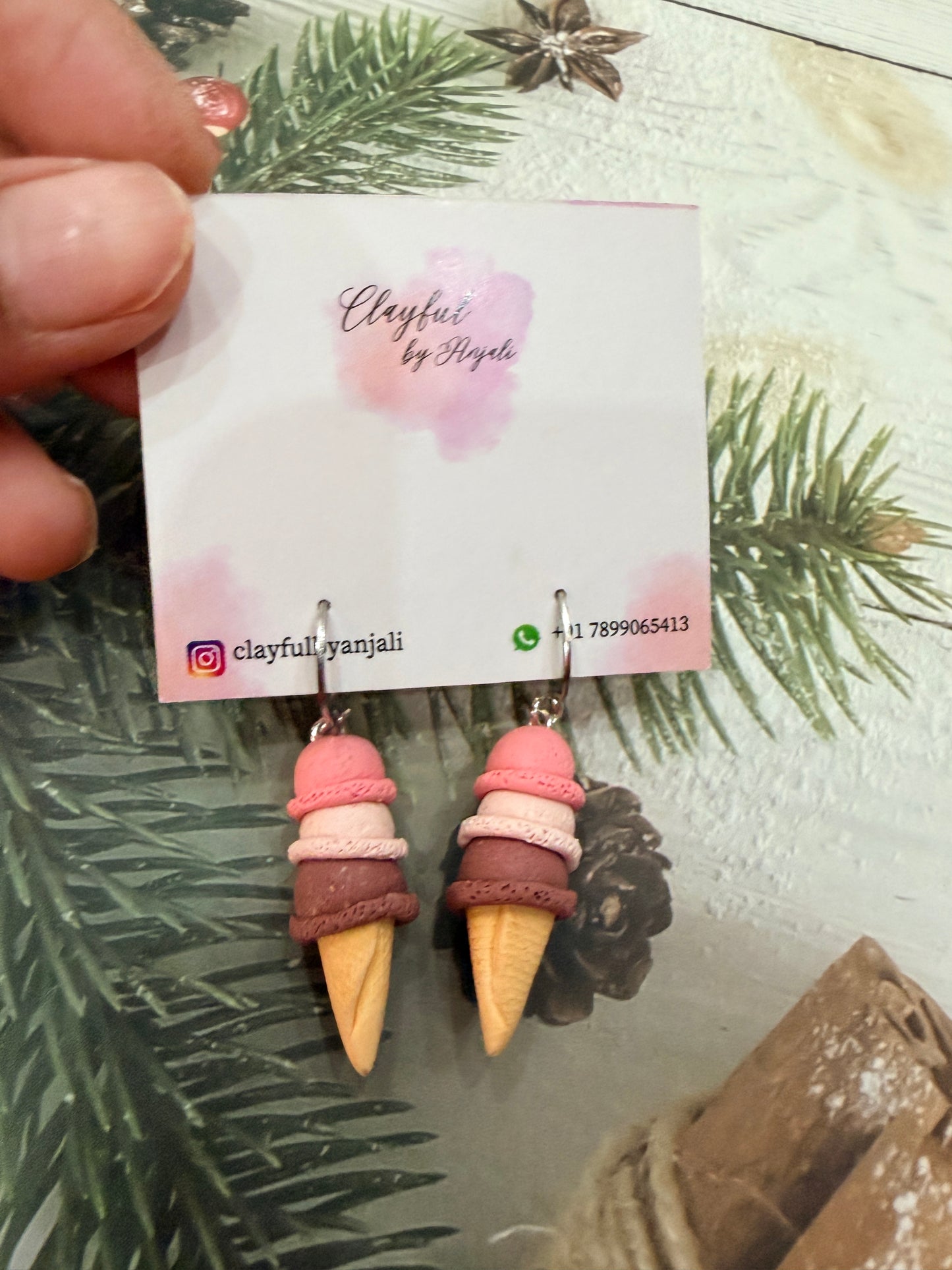 Triple Scoop Dangles