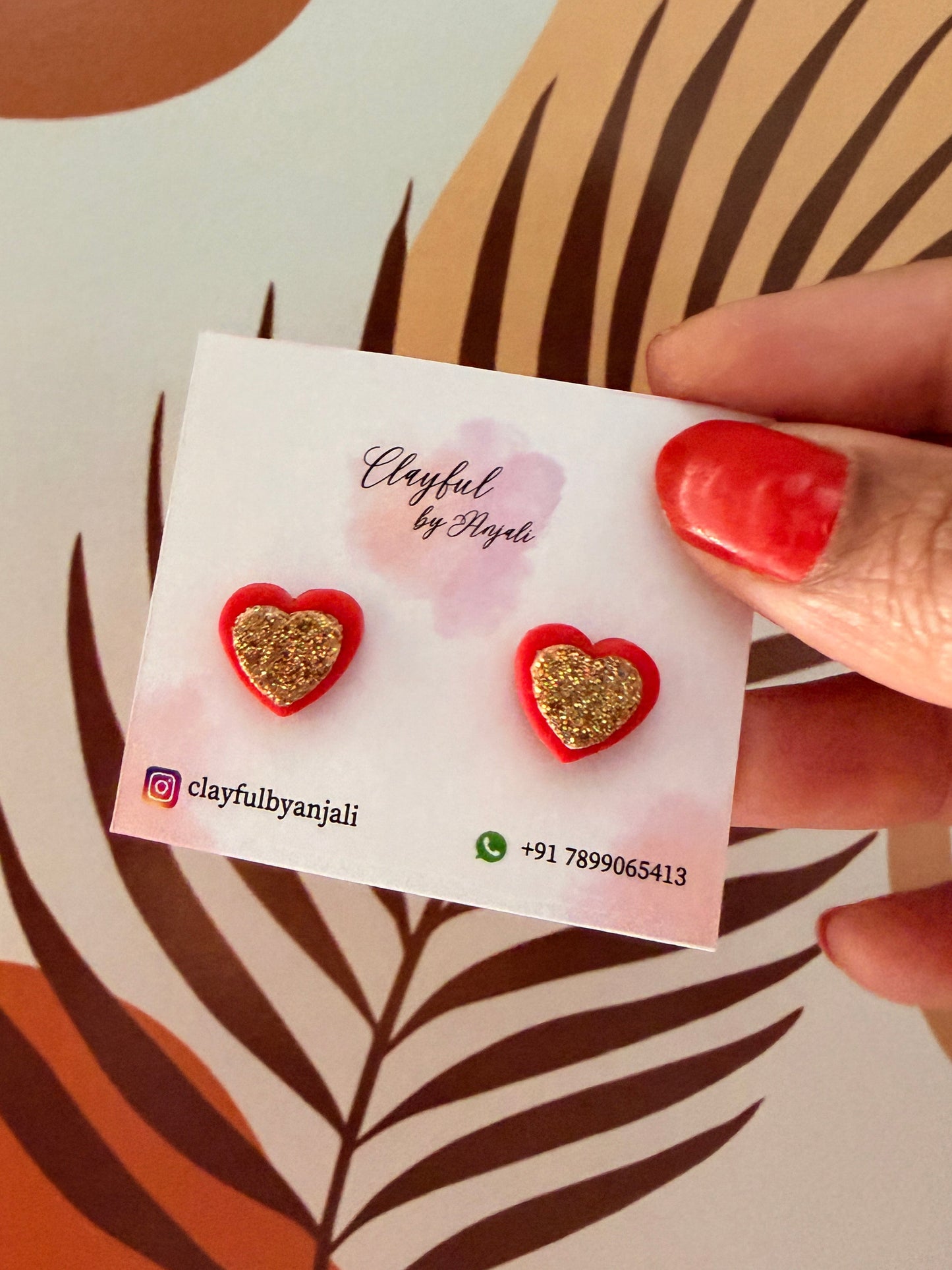 Golden Heartlet Studs